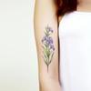 Iris Tattoo (Set of 2) - Iris Flower Temporary Tattoos for Women Purple Flower view 1