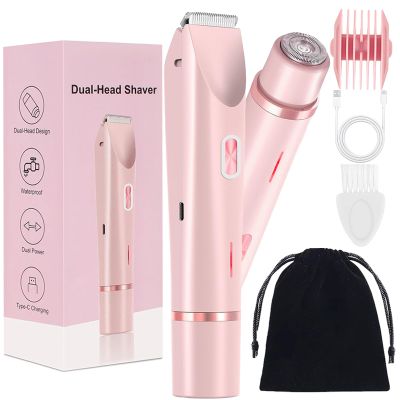 Darmave Shaver Trimmer, Silky Glow 2 in 1 Body Shaver, Glow Aura Womens Shavers 2 in 1, Bikini Trimmer for Women, Silk Glide Pro Rechargeable Shaves Razors