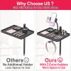 Adjustable Lash Tray Holder for Ring Light Tray Clip-On Organizer Stand with Phone Holder & Mirror Hook to Put Eyelash Extension Supplies, Perfect for Lash Techs & Salon or Home Use view 3
