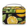 HJUQNGF Citrus Fruit Pattern Cosmetic Bag, Portable Toiletry Bag, Large Capacity Travel Makeup Bags, Beauty Organizer for Full-Sized Shampoo Conditioner Brushes Set Accessories view 1