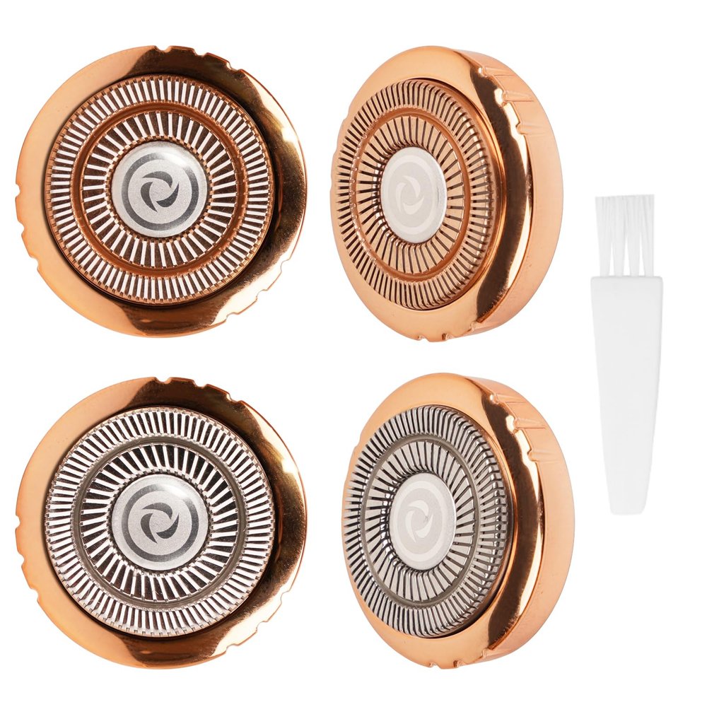 BLIBEE Hypoallergenic Replacement Heads & Blades for Facial Hair Remover, 2-Color 4-Pack, Perfect Fit for Women's BLIBEE Hair Removal Device, Sensitive Skin Safe