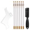 Barber Pencil Set, Precision Hairline Shaping Pencils Ruler Comb Magic Chalk Beard Guide Shaping Lineup Tool Professional Grooming Tools for Men Hairline and Beard Design view 1