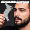 Barber Pencil Set, Precision Hairline Shaping Pencils Ruler Comb Magic Chalk Beard Guide Shaping Lineup Tool Professional Grooming Tools for Men Hairline and Beard Design view 3