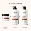 ALFHEIM Caffeine Thickening 3-piece set of shampoo, conditioner and hair mask  Revitalizes Scalp Strengthens Roots & Balances Oil Paraben & Sulfate-Free for Thinning Hair & Oily Scalp Care view 3