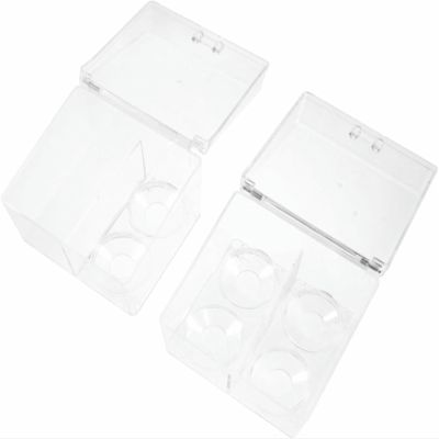 2Pcs makeup storage box makeup lip gloss clear lipglosses lipstick organizer tower jewelry organizer tray Acrylic Cosmetics Organizer Cosmetic rack Makeup Cotton Organizer (As Shown 1 12x10.8cm)