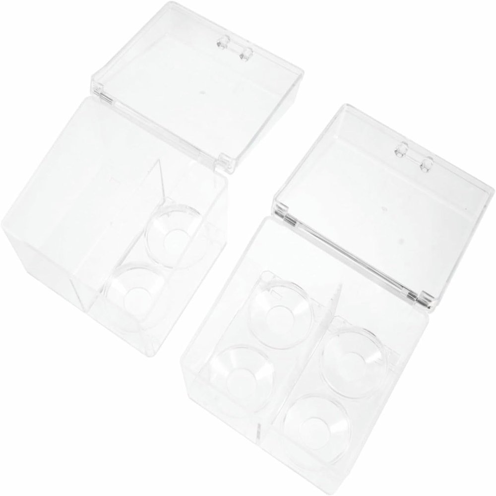 2Pcs makeup storage box makeup lip gloss clear lipglosses lipstick organizer tower jewelry organizer tray Acrylic Cosmetics Organizer Cosmetic rack Makeup Cotton Organizer (As Shown 1 12x10.8cm)
