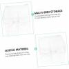 2Pcs makeup storage box makeup lip gloss clear lipglosses lipstick organizer tower jewelry organizer tray Acrylic Cosmetics Organizer Cosmetic rack Makeup Cotton Organizer (As Shown 1 12x10.8cm) view 4