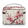 HJUQNGF Japanese Spring Plum Floral Cosmetic Bag, Portable Toiletry Bag, Large Capacity Travel Makeup Bags, Beauty Organizer for Full-Sized Shampoo Conditioner Brushes Set Accessories view 3