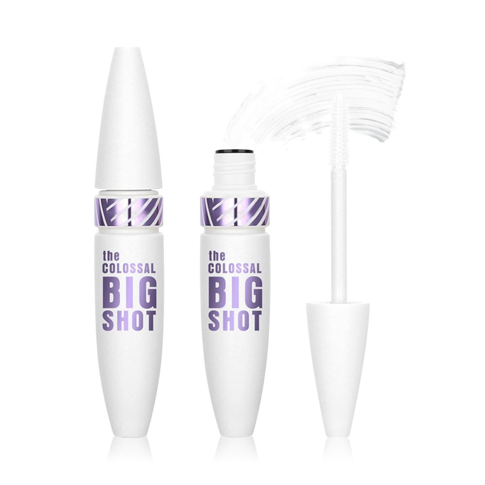 2 Pack 4D Silk Fiber Lash Mascara,Lengthening and Thick,Long Lasting Waterproof Mascara Set for Women,All Day Smudge-Proof,Volume and Length WhiteB