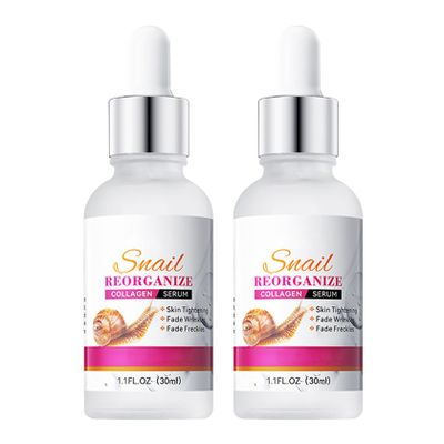 2PCS Snail Face Serum,Moisturizing Snail Facial Essence,Deep Nourishing Facial Serum Moisturizer for Daily Skin Care,30ml