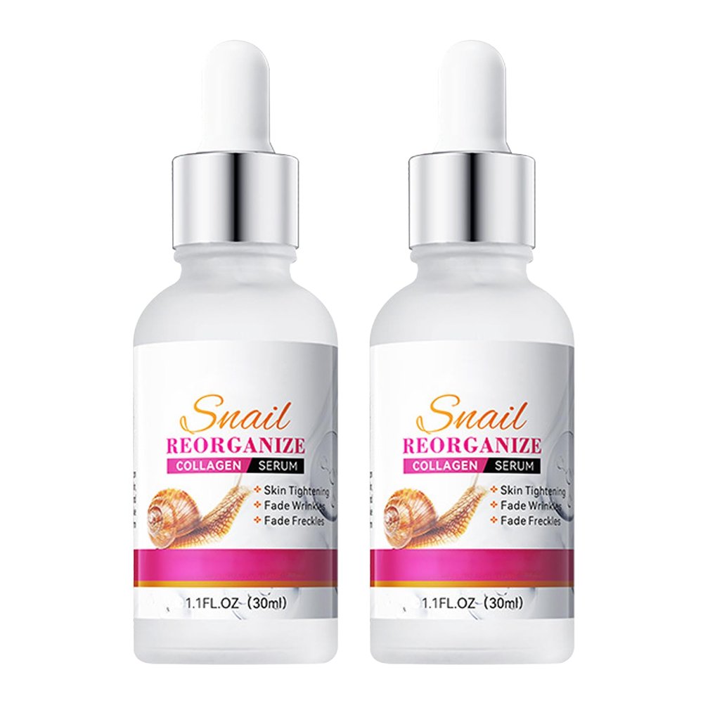 2PCS Snail Face Serum,Moisturizing Snail Facial Essence,Deep Nourishing Facial Serum Moisturizer for Daily Skin Care,30ml