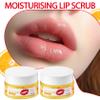 2PCS Orange Conditioning Lip Scrub Kit,Moisturizing Lip Sleeping Mask Long Lasting Hydrating Lip Scrubber Exfoliator Lip Care Products for Men & Women view 2