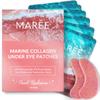 MAREE Pink Eye Gels - Marine Collagen Under Eye Patches for Puffy Eyes and Dark Circles - Undereye Mask Patches for Women - Hydrating Gel Eye Masks with Rose Water - Parches Para Ojeras Gel Pads view 1