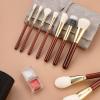 Kabuki Foundation Brush Premium Makeup Brush for Liquid, Cream, and Powder Makeup Brush Set 14Pcs (14 Brushes + Gray Bag) view 2