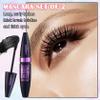 2 Pack 4D Silk Fiber Lash Mascara,Lengthening and Thick,Long Lasting Waterproof Mascara Set for Women,All Day Smudge-Proof,Volume and Length BlackF view 2