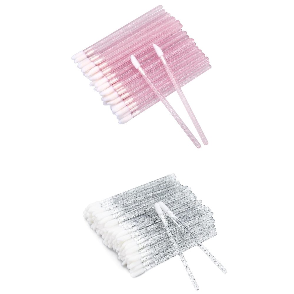 200PCS Glitter Crystal Lip Brush, Disposable Lip Brushes, Lip Gloss Applicators,Lip Gloss Wands Applicator Perfect Makeup Tool Kits