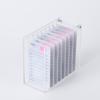 Acrylic Transparent Eyelash Storage Box, 8 Layers False Eyelashes Glue Pallet Holder Display Grafting Eye lashes Extension Close-Packed Display with 8 Pallets Clear Makeup Organizer (Marble White) view 1