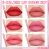 6 Colors Lip Tint Stain Set,Mini Liquid Lipstick Moisturizing Long Lasting Plumping High Pigmented Lip Gloss Set,Lightweight Non-Stick Cup Matte Lipstick for Waterproof Cheek and Lip Tint Makeup E view 2