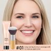 BB Cream Skin Tinted Foundation Makeup,Concealer Full Coverage Lightweight Matte Foundation with Brush,Evens Skin Tone,Oil Control Cover Flaws,Natural Finish for All Skin Types,Vegan - Ivory White view 2