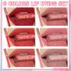 6 Colors Lip Tint Stain Set,Mini Liquid Lipstick Moisturizing Long Lasting Plumping High Pigmented Lip Gloss Set,Lightweight Non-Stick Cup Matte Lipstick for Waterproof Cheek and Lip Tint Makeup D view 2