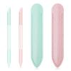 2 PCS Glass Cuticle Pusher with Leather Case, Dual-Ended Cuticle Sticks, Crystal Cuticle Pusher Glass File, Cuticle Pusher Tool for Nails and Cuticles Care view 1