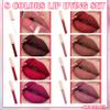 8 Colors Lip Tint Stain Set,Mini Liquid Lipstick Moisturizing Long Lasting Plumping High Pigmented Lip Gloss Set,Lightweight Non-Stick Cup Matte Lipstick for Waterproof Cheek and Lip Tint Makeup view 2
