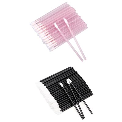 200PCS Glitter Crystal Lip Brush, Disposable Lip Brushes Lip Gloss Applicators Lipstick Gloss Wands Applicator Perfect Makeup Tool Kits