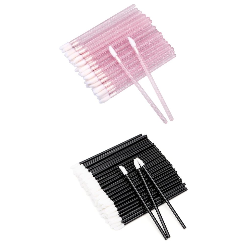 200PCS Glitter Crystal Lip Brush, Disposable Lip Brushes Lip Gloss Applicators Lipstick Gloss Wands Applicator Perfect Makeup Tool Kits