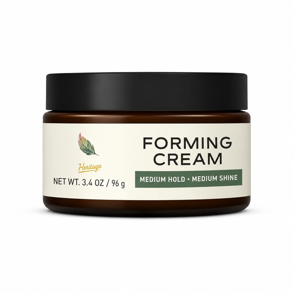 Hair Styling Cream for Men, Medium Hold and Shine, Texturizing, All Hair Types, 3.4 oz