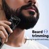 Electric Beard Trimmer for Men Professional Adjustable Length and Hair Clipper, Men's Beard Mustache Trimming and Body Hair Trimmer, Cordless Digital Display and Rechargeable USB-c Charger -Black view 2