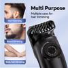 Electric Beard Trimmer for Men Professional Adjustable Length and Hair Clipper, Men's Beard Mustache Trimming and Body Hair Trimmer, Cordless Digital Display and Rechargeable USB-c Charger -Black view 3