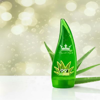 Elegant Royale Hydrating & Soothing Aloe Vera Gel | 99% Organic Aloe Vera Gel Moisturizer for Face and Body, Ideal for Dry Skin, Sunburn, and Irritation, Lightweight, Fast-Absorbing, and Refreshing.