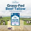 Beef Tallow Soap Bar  All Natural Grass Fed Tallow Soap Lavender  Moisturizing Face & Body Wash Great for Eczema, Dry, Itchy, Sensitive Skin  Handcrafted Bath Soap for Adults, Kids, Made in USA view 2