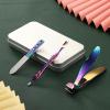 3 Pcs Cutter Set With File Large Opening Fingernail Cutter Stainless Steel Toenail view 2