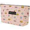 Concept One Friends Travel Makeup Bag, Trapezoid Cosmetic Organizer Pouch for Women, Pink view 1