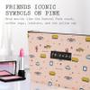 Concept One Friends Travel Makeup Bag, Trapezoid Cosmetic Organizer Pouch for Women, Pink view 3