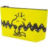 Concept One Peanuts Woodstock Travel Makeup Bag, Trapezoid Cosmetic Organizer Pouch for Women, Yellow view 1