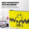 Concept One Peanuts Woodstock Travel Makeup Bag, Trapezoid Cosmetic Organizer Pouch for Women, Yellow view 3