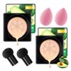 2Pcs Mushroom Head Air Cushion CC Cream Foundation Makeup,Moisturizing BB Cream Face Makeup Liquid Foundation,Long Lasting Full Coverage Concealer for All Skin TypesNaturalC view 1