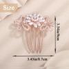 Aimimier Dainty Flower Butterfly Hair Side Combs Faux Pearl Decorative Styling Comb Party Wedding Bridal Hair Accessories for Women view 3