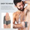 2 Pack Silicone Body Scrubber, Exfoliating Body Scrubber for Sensitive Skin, Silicone Loofah with Anti-Slippery Handle, Stays Clean Easily, Travel-Friendly for Men & Women (Gray + Purple) view 3