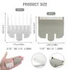 6 Pcs 1/2 Guard Compatible with Wahl Clipper Guards Set Hair Clipper Trimmer Guards #1/2-1/16" (1.5 mm) #1-1/2-3/16" (4.5 mm) Compatible with Wahl #3354-100 Fits Most Size Clippers Guide Combs (Grey) view 2