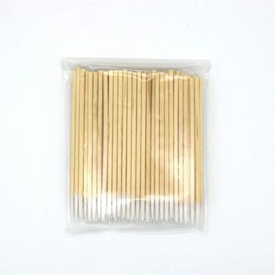 100Pcs Thin Headed Cotton Swabs Disposable Sticks With Cotton On The Tip Pointed Wooden Cotton Buds