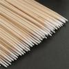 100Pcs Thin Headed Cotton Swabs Disposable Sticks With Cotton On The Tip Pointed Wooden Cotton Buds view 3