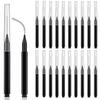 20 Pcs Micro Eyebrow Brush, Eyebrow Spoolie Brow Lamination Brush Spoolies for Eyebrows Eyelash Brushes Lash Lift Tool for Eyebrows and Eyelashes Extensions, Black view 1