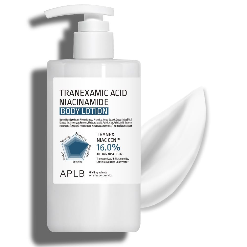 APLB Tranexamic Acid Niacinamide Body Lotion | TRANEX NIAC CEN 16.0% 10.14 FL.OZ/Korean Skincare, Long lasting hydration, Blemish Care, Helps with skin discoloration