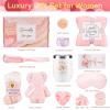 LuckyBundle Birthday Gifts for Women - Luxury Self Care Gift Basket for Her, Mom, Sister, Bestied Coworker - Unique Spa Care Package with Flannel Blanket - Ideal for Mother's Day, Get Well Soon view 2