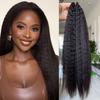 Kinky Straight Knotless Pre Separated Crochet Human Hair Extensions Pre Looped Braids Bundles With Threading Burmese Virgin Human Hair for Braiding Micro Link Meadow Hair 16inch 120g view 1