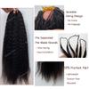 Kinky Straight Knotless Pre Separated Crochet Human Hair Extensions Pre Looped Braids Bundles With Threading Burmese Virgin Human Hair for Braiding Micro Link Meadow Hair 16inch 120g view 2