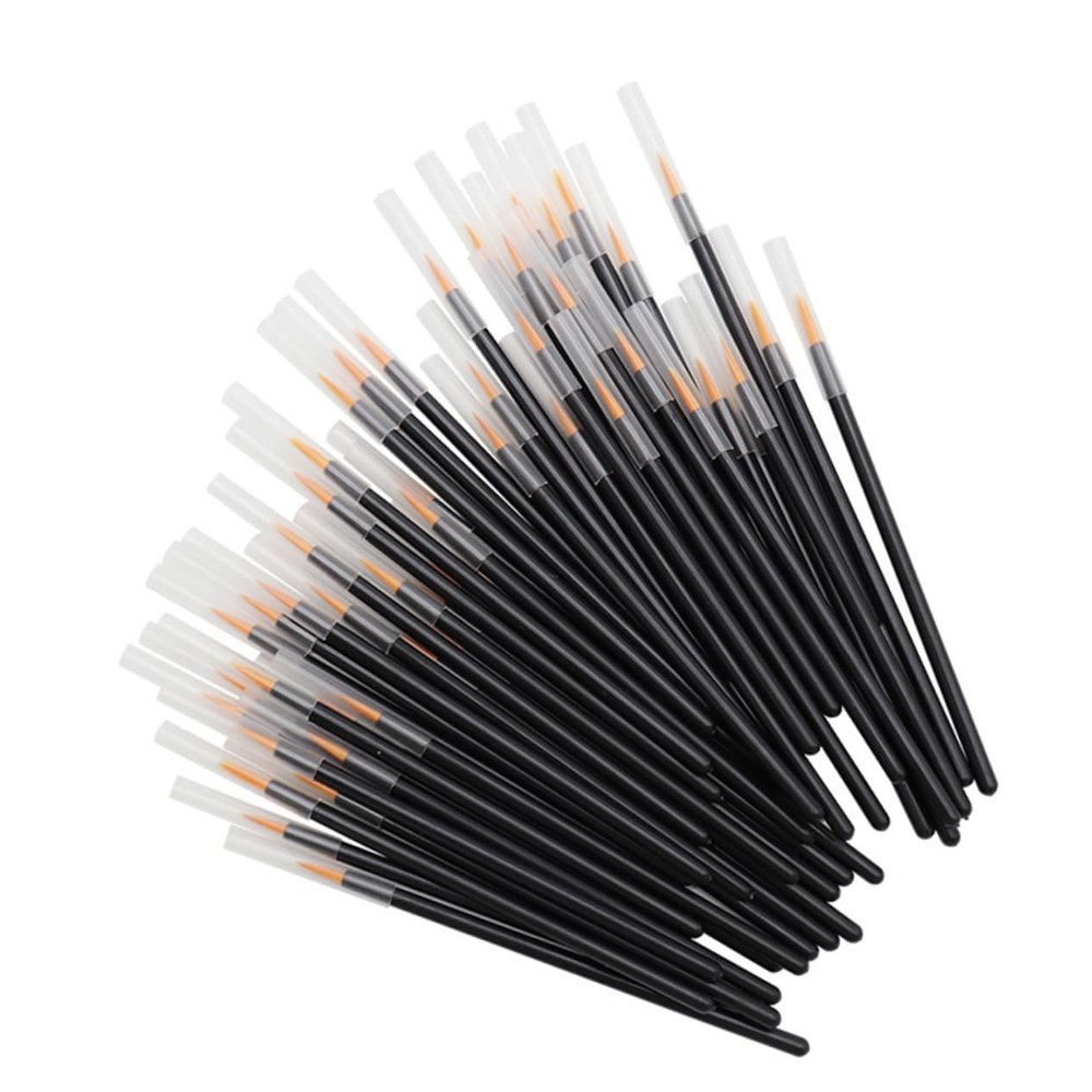 Healeved 50pcs Professional Makeup Eye Liner Brush Disposable Eyeliner Wands Applicator Makeup Eye Great for Lashes Lips Solvents